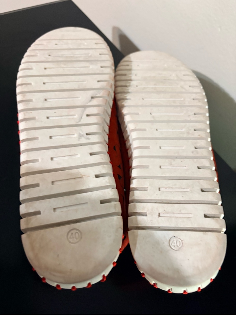 Eric Michael Orange Woven Slip-On Shoes - Picture 6 of 9